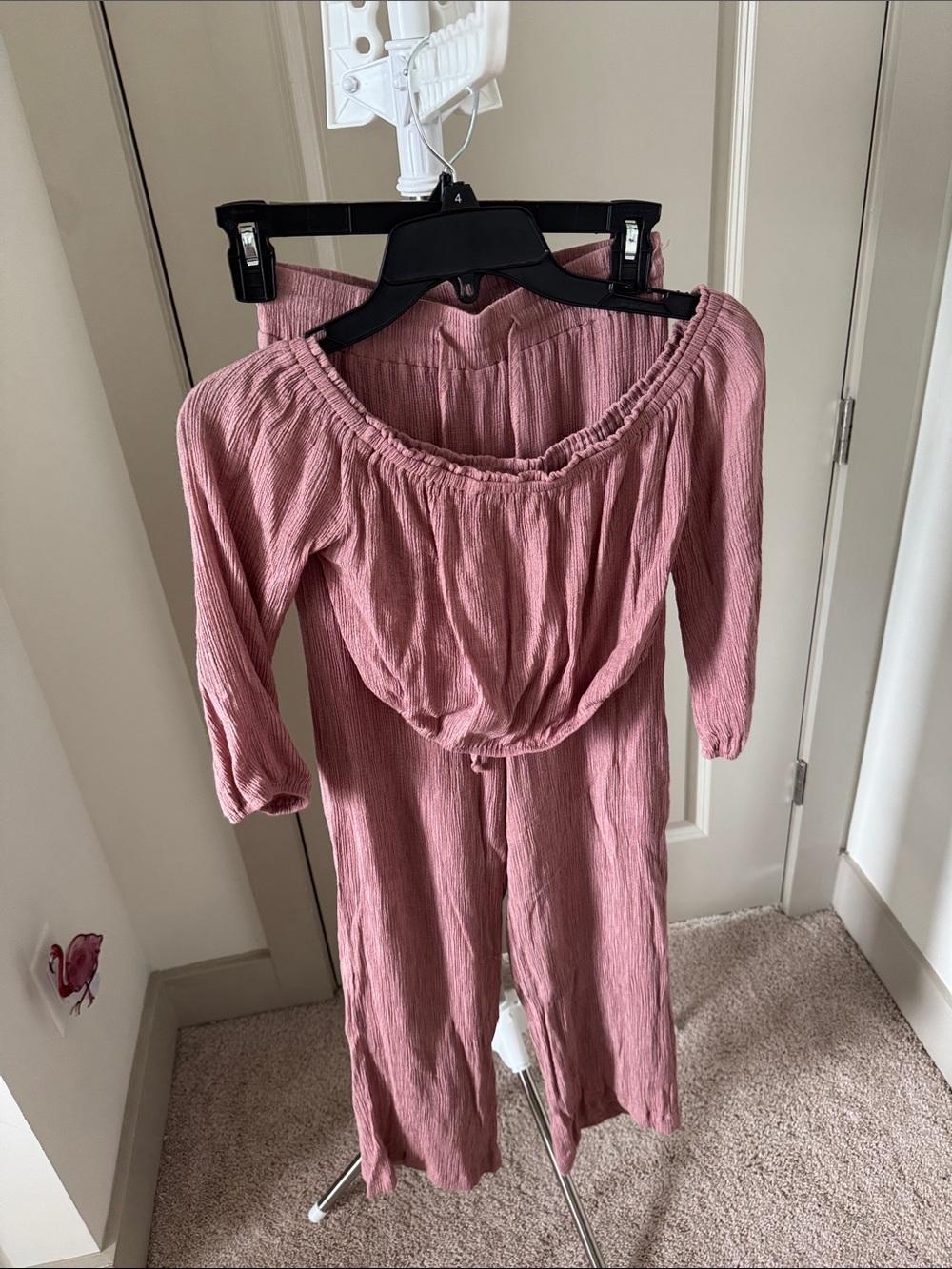 Lulus Mauve Pink Off-Shoulder Two Piece Set